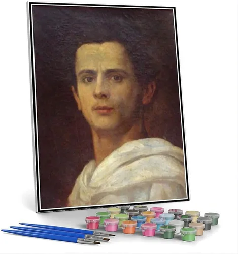 Vista 9 de Pintura por números para adultos Kits O Modelo Pintura por José Ferraz De Almeida Junior Arts Craft para decoración de pared del hogar