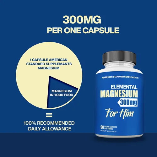 Vista 5 de American Standard Supplements Glicinato de magnesio 300 mg por porción como glicinato de magnesio, magnesio para él, vegano, sin gluten, sin OMG, 90
