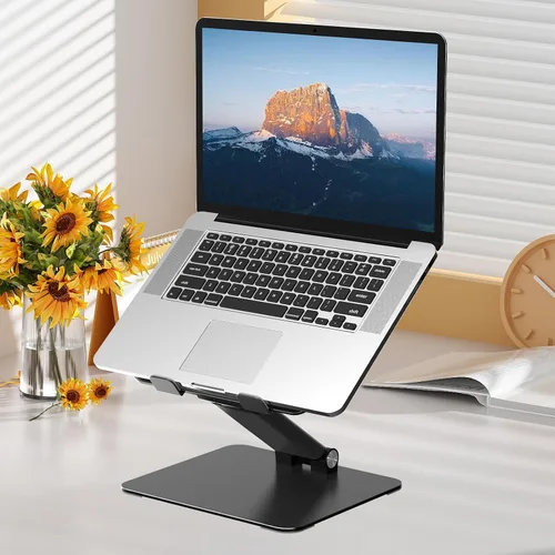 Vista 7 de Tonmom Soporte ajustable para computadora portátil, elevador plegable
