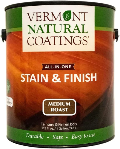 Vista 28 de Vermont Natural Coatings PolyWhey Stain & Finish - Champlain Blue - Cuarto de galón