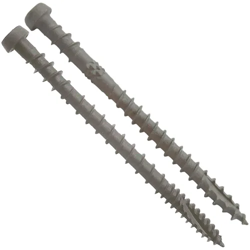 Vista 4 de 10 x 2-3/4" Tornillos para Madera de Tarima Compuesta Cape COD Gris con Cabeza Torx/Star Drive - Recubrimiento Exterior - Compatible con Madera AQC