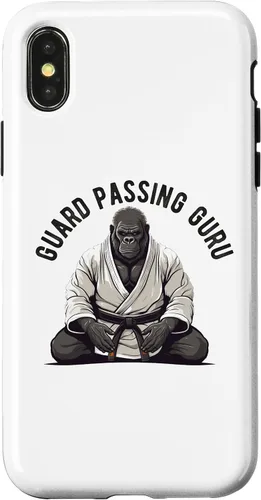 Vista 4 de iPhone 14 Brazilian Jiu Jitsu BJJ para hombres, papá, niño y mujer, funda de grappling