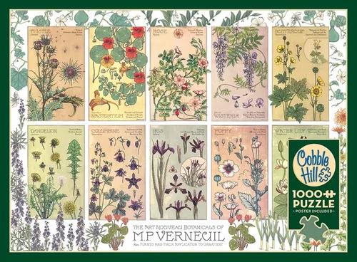 Vista 5 de Cobble Hill - Rompecabezas de 1000 piezas – Botanicals by Verneuil – Póster de muestra incluido