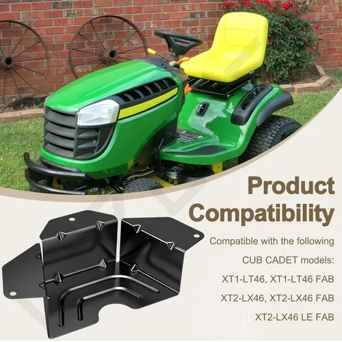 Vista 6 de 783-08547-0637 Cubierta de cinturón de cubierta negra (2 piezas) compatible con MTD/CUB Cadet 46" cubierta para XT1 XT2 LX46 LT46 LE 13AP79XT099