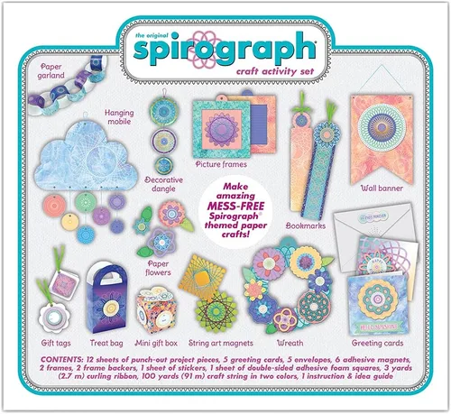 Vista 4 de Spirograph Juego de actividades artesanales: la forma clásica de hacer innumerables diseños increíbles, para mayores de 6 años