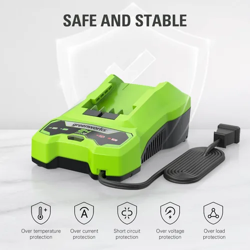 Vista 5 de Cargador de batería Greenworks de 24 V (cargador genuino Greenworks)