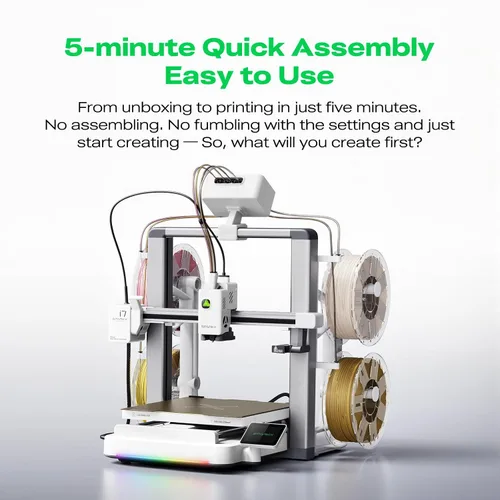 Vista 7 de Creality SPARKX i7 Nano Combo 3D Impresora 3D, multicolor con CFS Nano de alta velocidad preensamblable de autonivelación automática de filamento