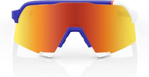 Vista 3 de 100% S3 Sport Performance - Gafas de sol de ciclismo (tacto suave/blanco), lentes de espejo multicapa rojas HiPER