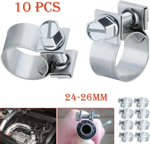 Vista 6 de 10 mini abrazaderas de manguera chapadas en zinc, eficientes y duraderas, tamaño de 24 a 1.024 in, adecuadas para sistemas de inyección