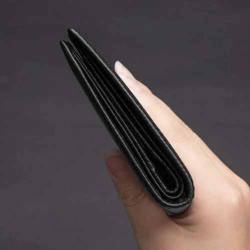 Vista 5 de LAORENTOU Carteras de cuero genuino para hombres, caja de regalo, carteras delgadas para hombre, tarjetas de crédito, monederos casuales
