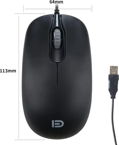 Vista 4 de SGIN Mouse con cable USB, mouse de computadora con luces ópticas con cable, mouse para computadora portátil para oficina y mouse doméstico