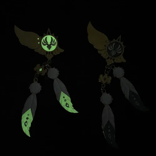 Vista 2 de Genshin Impact Hutao Brooch Pin - Hutao Characters Cosplay Enamel Brooch Lapel Pin - Gift for Fans, Women and Girls