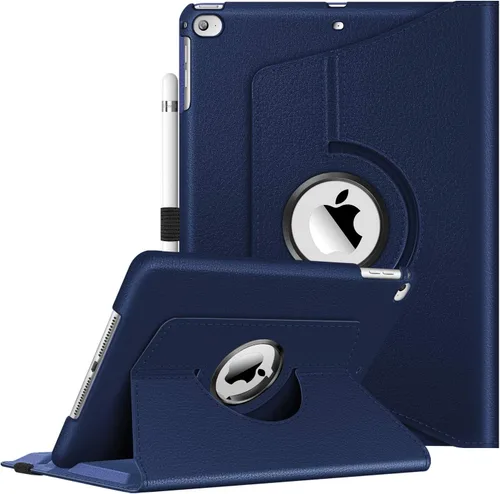 Vista 12 de Fintie - Funda giratoria para iPad 6ª/5ª generación (2018/2017), iPad Air 2 / Air 1 (24.6 cm) - Funda giratoria de 360 grados con pie, función