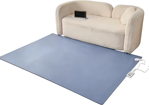 Vista 11 de Alfombrillas Calentadas para Piso, Alfombra Calentada con Temperatura Ajustable y Temporizador de 12 Horas, Alfombra Eléctrica Calentada