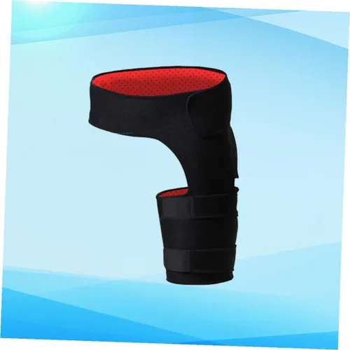 Vista 8 de Abaodam Protector de cadera ajustable Soporte de compresión para piernas y cadera Correa elástica negra para la ingle para más rápido de tensión