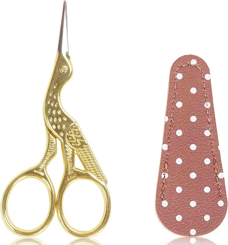 Vista 16 de BIHRTC - Tijeras pequeñas de 3.6 pulgadas para manualidades, punto de cruz, tejido, costura, enhebrado, trabajo de aguja, arte, bricolaje, con punta