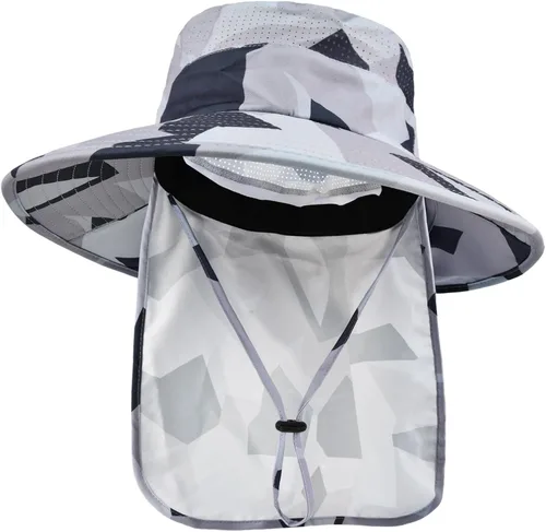 Vista 23 de Sombreros de sol para hombres y mujeres, sombrero de pesca UPF 50+ transpirable de ala ancha Beige