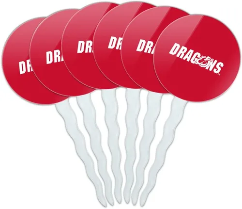 Vista 154 de Abilene Christian - Juego de 6 palillos para cupcakes con logotipo secundario
