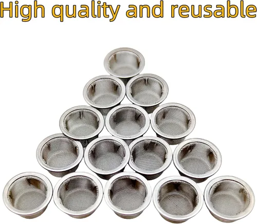 Vista 5 de 15pcs 1/2 pulgada tubería pantallas de acero inoxidable 304 premium, filtros de pantalla de tubo de 0.5" con caja de almacenamiento de metal