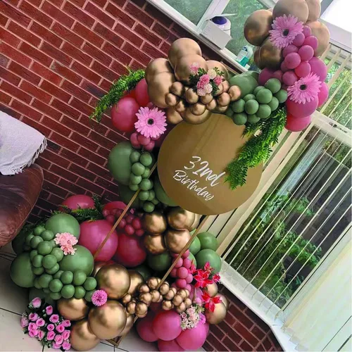 Vista 7 de Globos verde salvia de 12 pulgadas, 50 unidades de fiesta de baby shower, globos de decoración de feliz cumpleaños, globos verdes de safari