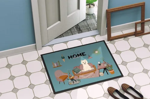 Vista 4 de Caroline's Treasures CK7887JMAT Westie Sweet Home - Tapete para puerta delantera, 24 x 36 pulgadas, para interiores y exteriores, para entrada