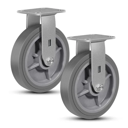 Vista 36 de Ruedas giratorias resistentes de 4 pulgadas, rueda de goma industrial, ruedas giratorias con freno, paquete de 1 con capacidad de hasta 600 libras