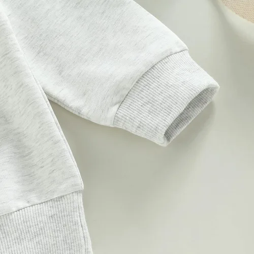 Vista 6 de Conjunto de 2 piezas de ropa occidental con estampado de letras, sudadera con estampado de vaca, pantalones acampanados para otoño e invierno