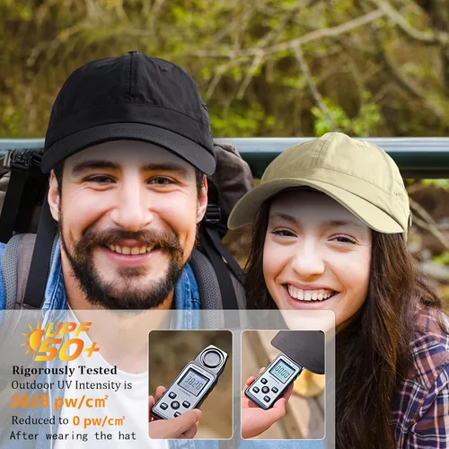 Vista 19 de Gorra de béisbol impermeable para hombre, sombrero de lluvia plegable para correr al aire libre, sombrero de pesca solar
