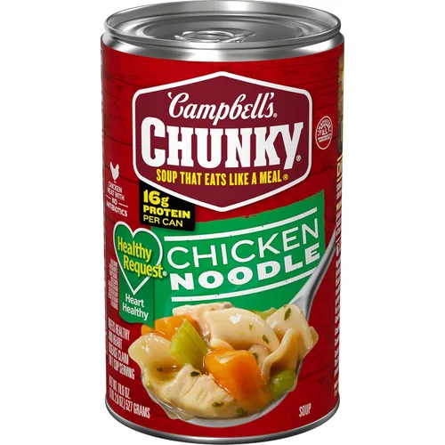Vista 11 de Sopa Campbell's Chunky, Sopa Cremosa de Pollo con Fideos, Lata de 18.8 Oz