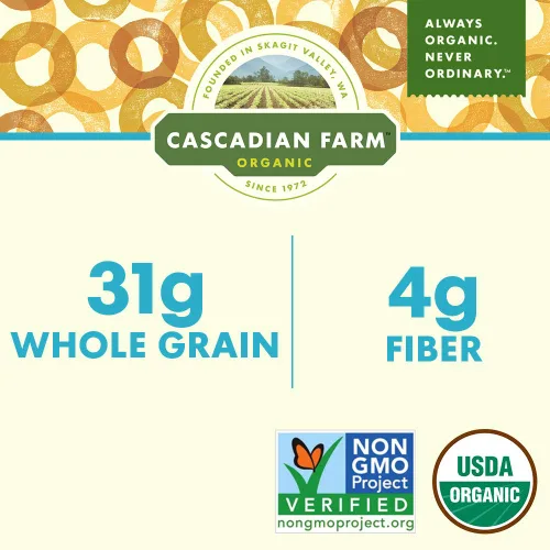Vista 4 de Cascadian Farm Organic Purely O's Cereal, cajas de 8.6 onzas (paquete de 4)