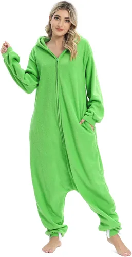 Vista 4 de Wishliker Pijama unisex para adultos, disfraz de Halloween, Navidad, cosplay, animal, dibujos animados