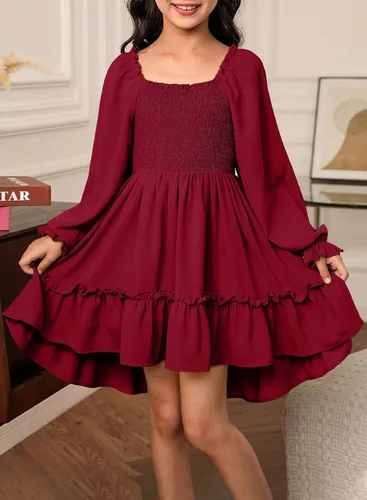 Vista 6 de blibean Vestido de verano con tirantes para niñas de 4 a 13 años