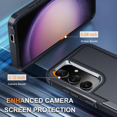 Vista 7 de Funda para Samsung Galaxy S24 FE, Cuerpo Completo Resistente de Servicio Pesado Robusta a Prueba de Golpes Funda Protectora para Teléfono con Correa