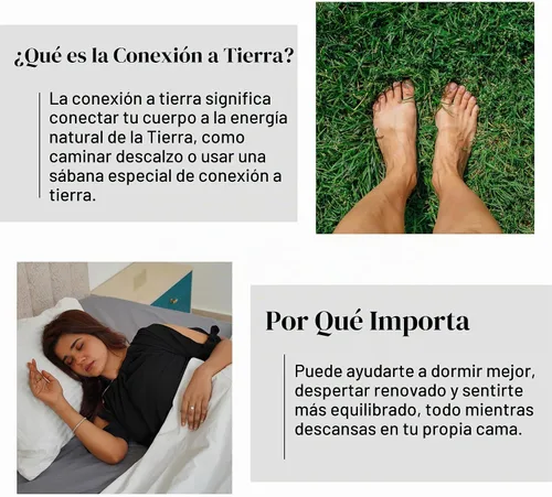 Vista 2 de Grounding Sheets King Size 76 x 80 x 13.5 pulgadas, algodón orgánico con plata, sábanas bajeras de tierra grises para mejorar el bienestar general