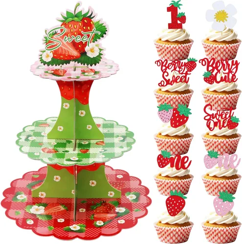 Vista 9 de BEISHIDA Soporte para cupcakes de dinosaurio de 3 niveles, decoración de fiesta, temática de dinosaurio, soporte para cupcakes, 12 piezas