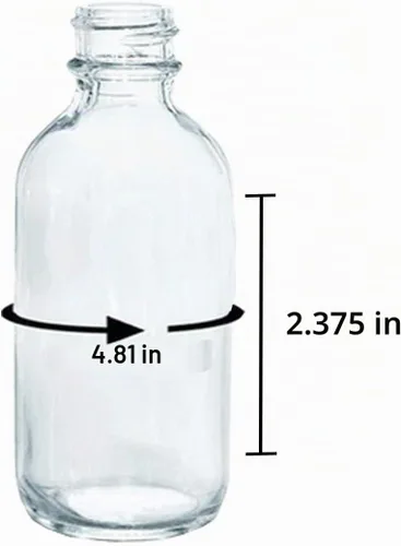 Vista 2 de 20 piezas de botellas de vidrio de 2 oz con tapas, tarros de vidrio pequeños, contenedor de shots de bienestar, botellas de muestra de líquido de 60