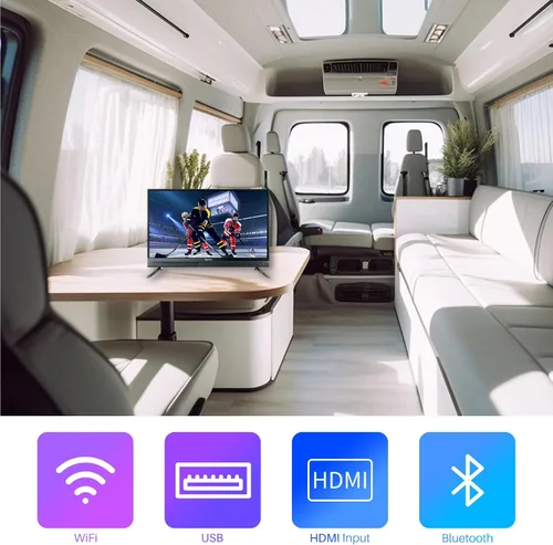 Vista 9 de SYLVOX TV RV de 32 pulgadas, TV de 12 V para autocaravana, 1080P Smart TVs