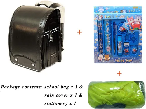 Vista 3 de Randoseru - Bolsa escolar japonesa totalmente automática para niñas y niños, peso ligero