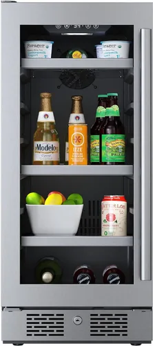 Vista 15 de Avallon ABR151BLSS Centro de bebidas de 15 pulgadas de ancho para 86 latas con iluminación LED