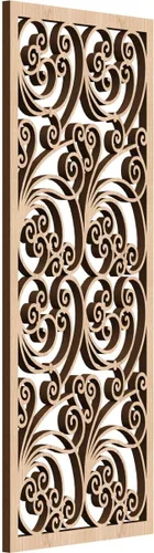 Vista 90 de 9 3/8"W x 24 3/8"H x 1/4"T Marilla Decorativos Paneles de Pared de Madera Calado, Abedul