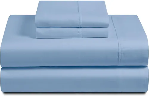 Vista 5 de Juego de 4 sábanas de tamaño Queen con parte superior flexible de cabeza dividida para cama ajustable, 800 TC-100% algodón, juego de 4 piezas