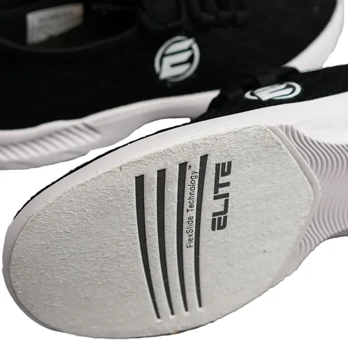 Vista 5 de ELITE Kona - Zapatos de bolos sin cordones para mujer, ligeros, atléticos, transpirables, suela universal Negro