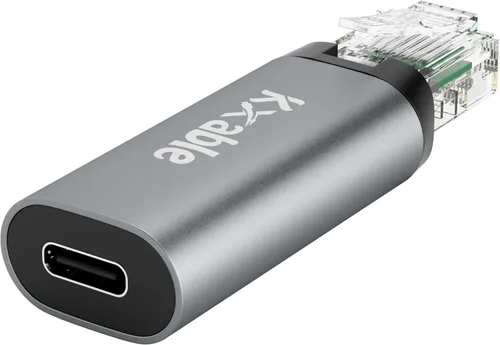 Vista 7 de Divisor Ethernet USB-C a 2x RJ45, adaptador LAN Gigabit, 1 Gbps, para MacBook a Ethernet