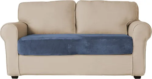 Vista 26 de Fundas de cojín de terciopelo para sofá, fundas de cojín individuales elásticas, antideslizantes, protector de muebles lavable, fundas de cojín