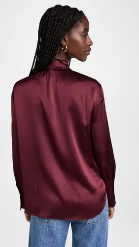 Vista 3 de Vince Mujer LS Fruncido Bk Blusa