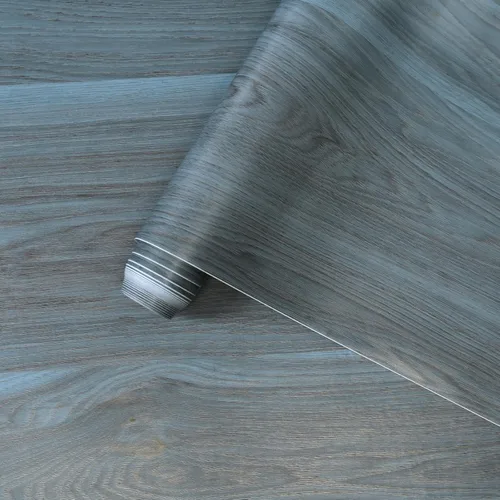 Vista 18 de BOMENG Rollo de Papel de Contacto de Madera de Nogal Grueso Marrón con Textura de Grano de Madera Despegar y Pegar Papel Tapiz Autoadhesivo Película