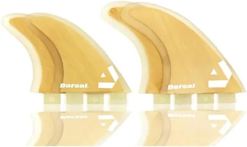 Vista 4 de DORSAL Surfboard Fins Quad 4 Set FCS Compatible with Honeycomb Hexcore