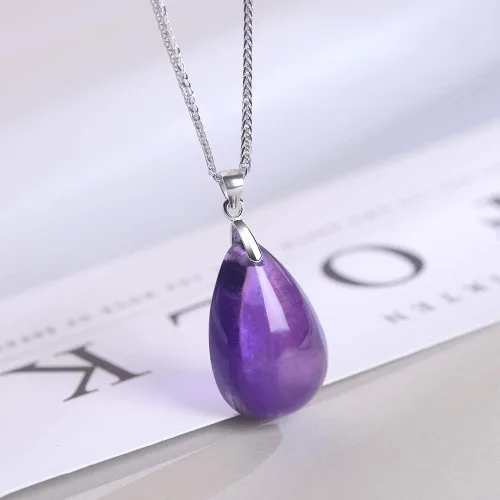 Vista 4 de iSTONE - Collar de plata de ley 925 con dije de lapislázuli para mujer, piedra preciosa natal con cadena de plata de 18 pulgadas