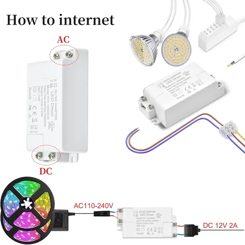 Vista 4 de Lustaled Transformador de controlador LED de 10 W CC 12 V - Convertidor de conmutación de voltaje constante de 110 V CA a 12 V CC - Impermeable