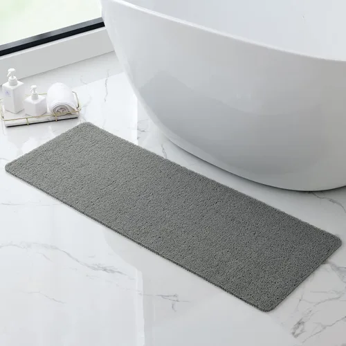 Vista 13 de Tapete antideslizante para bañera, 16 x 24 pulgadas, tapetes de ducha para bañera, tapetes de baño de PVC con textura de lufa para áreas húmedas